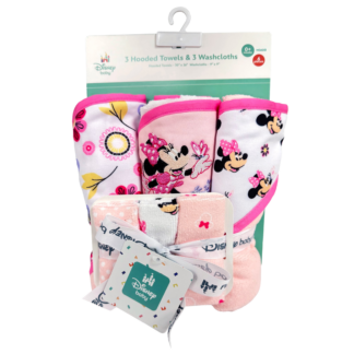 Minnie 3pk Hooded Towel and Washcloths-0