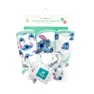 Lilo & Stitch 3pk Hooded Towel and Washcloths-0