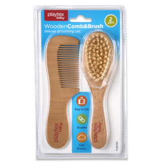 Wooden Comb & Brush Set